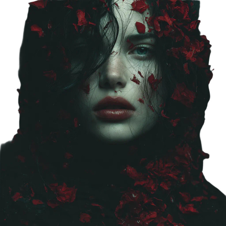 Gothic Rose Portrait Vinyl Car Decal Sticker – Waterproof & UV-Resistant 3.4133333333333336"