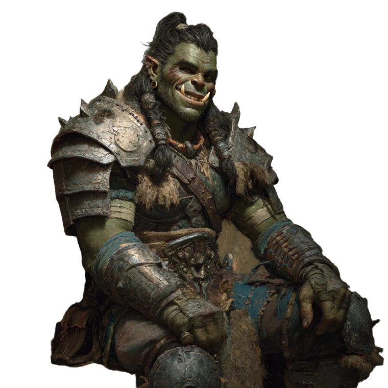 Handsome Orc Warrior V2 Vinyl Car Decal Sticker – Waterproof & UV-Resistant 3.4133333333333336"