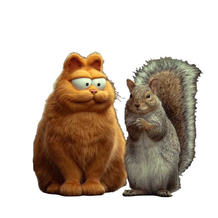 Garfield And Clive Vinyl Car Decal Sticker – Waterproof & UV-Resistant 3.4133333333333336"