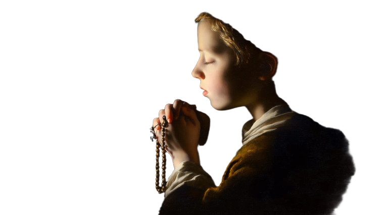 Praying Boy V2 Vinyl Car Decal Sticker – Waterproof & UV-Resistant 2.72"