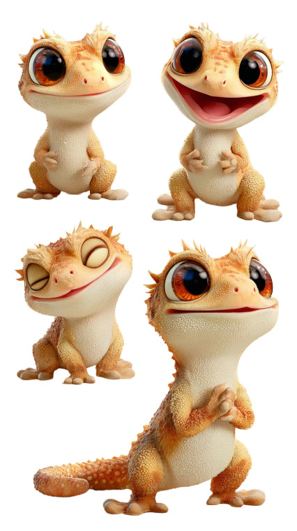 Chibi Gecko Character Vinyl Car Decal Sticker – Waterproof & UV-Resistant 9.706666666666667"