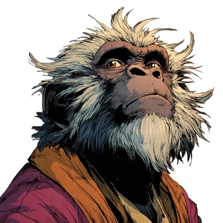 Anthropomorphic Baboon Vinyl Car Decal Sticker – Waterproof & UV-Resistant 3.4133333333333336"