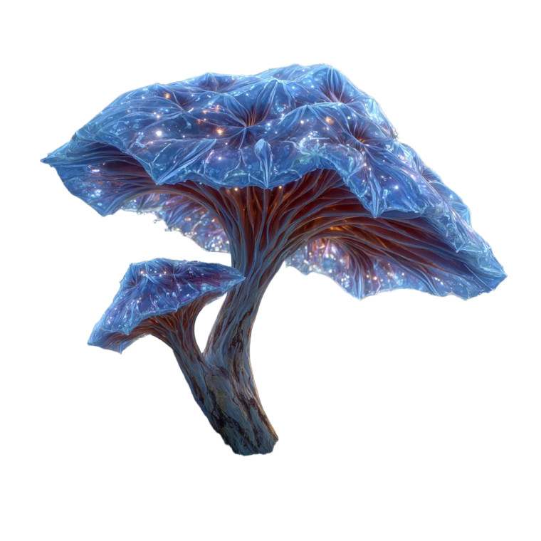 Glowing Mushroom Crystal Vinyl Car Decal Sticker – Waterproof & UV-Resistant 3.4133333333333336"