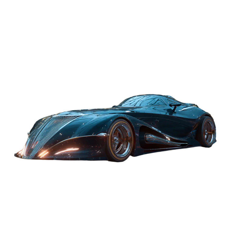 Futuristic Car V2 Vinyl Car Decal Sticker – Waterproof & UV-Resistant 3.4133333333333336"