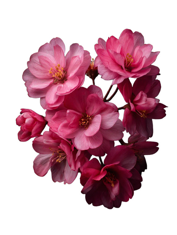 Pink Flowers Top Vinyl Car Decal Sticker – Waterproof & UV-Resistant 4.1066666666666665"