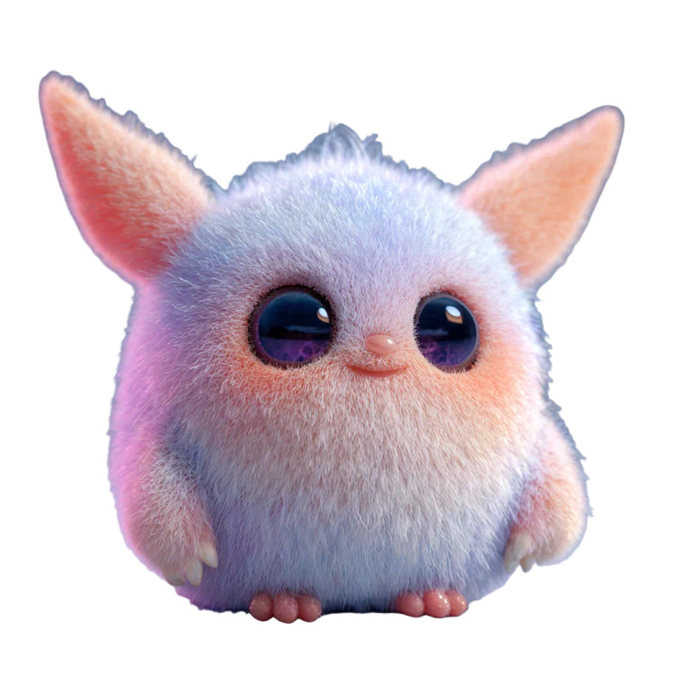 Fantasy Fluffy Creature V2 Vinyl Car Decal Sticker – Waterproof & UV-Resistant 6.826666666666667"