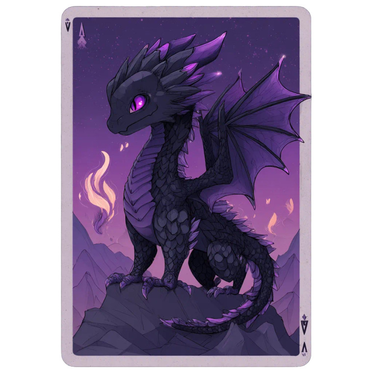 Fantasy Dragon Card V2 Vinyl Car Decal Sticker – Waterproof & UV-Resistant 6.826666666666667"
