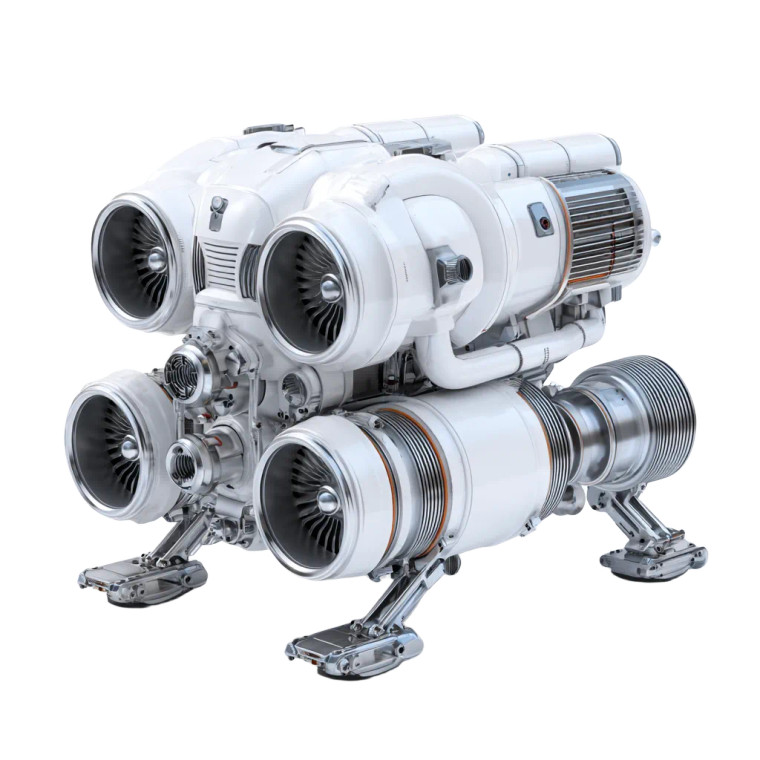 Futuristic Engine Vinyl Car Decal Sticker – Waterproof & UV-Resistant 3.4133333333333336"