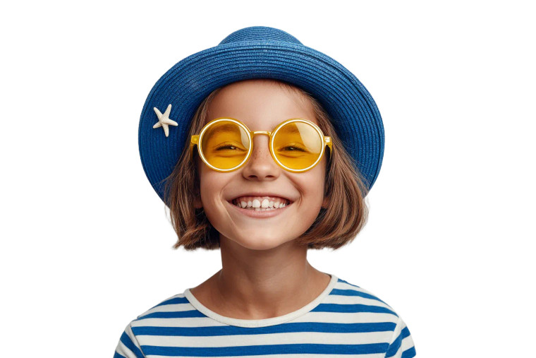 Smiling Girl Summer Vinyl Car Decal Sticker – Waterproof & UV-Resistant 5.97333333333333
