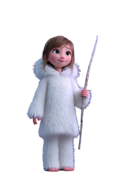 Magical Inuit Girl Vinyl Car Decal Sticker – Waterproof & UV-Resistant 4.4