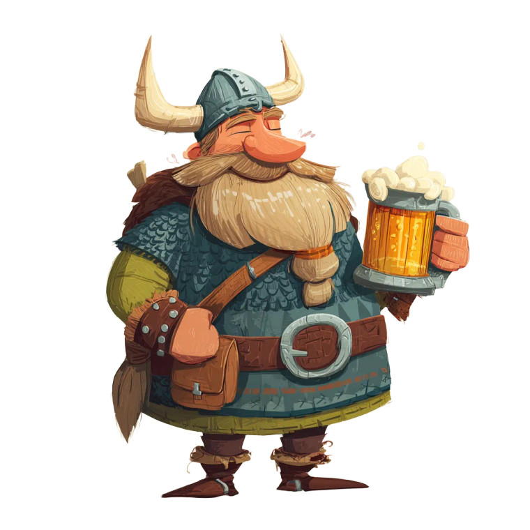 Cartoon Viking V3 Vinyl Car Decal Sticker – Waterproof & UV-Resistant 3.4133333333333336"