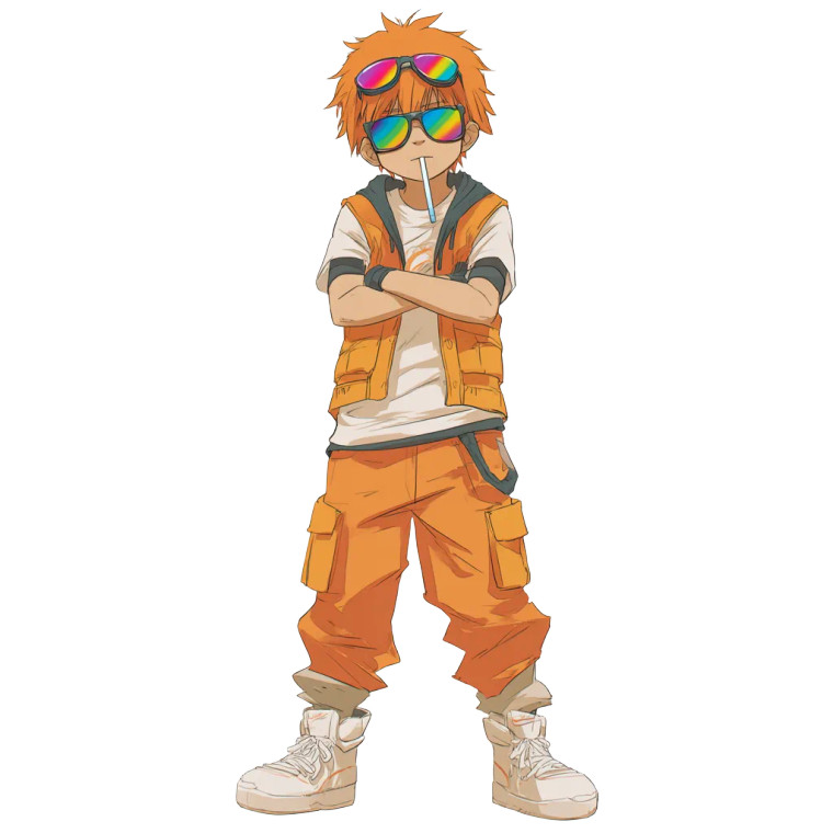 Cool Anime Kid Vinyl Car Decal Sticker – Waterproof & UV-Resistant 3.4133333333333336"