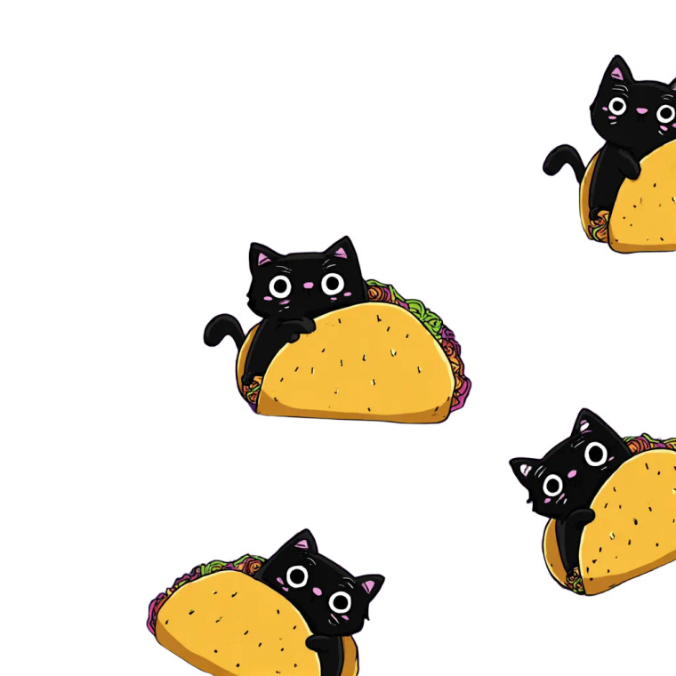 Cat On Taco Vinyl Car Decal Sticker – Waterproof & UV-Resistant 3.4133333333333336"