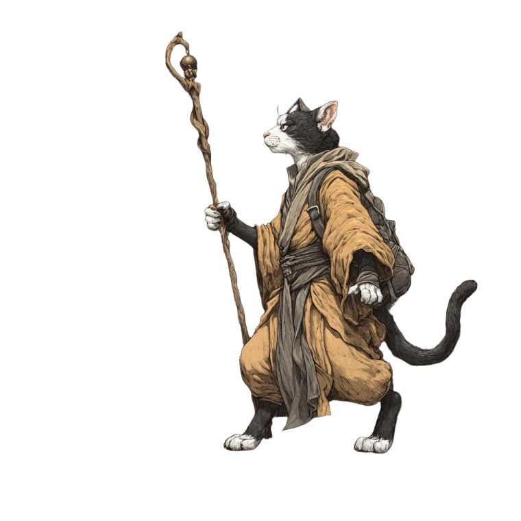 Tabaxi Monk V8 Vinyl Car Decal Sticker – Waterproof & UV-Resistant 3.4133333333333336"