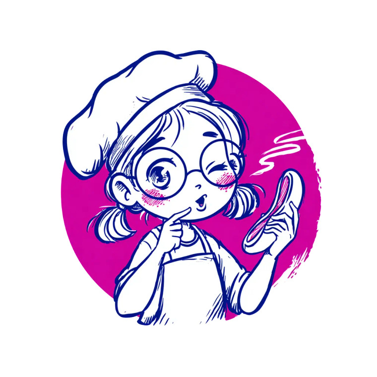 Girl Chef Illustration Vinyl Car Decal Sticker – Waterproof & UV-Resistant 6.826666666666667"