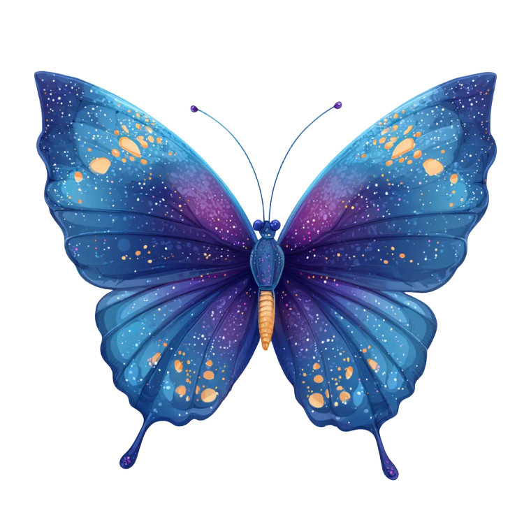 Sparkling Butterfly Vinyl Car Decal Sticker – Waterproof & UV-Resistant 6.826666666666667"