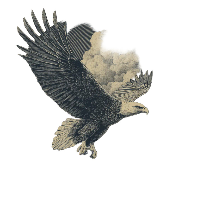 Eagle In Storm Vinyl Car Decal Sticker – Waterproof & UV-Resistant 3.4133333333333336"