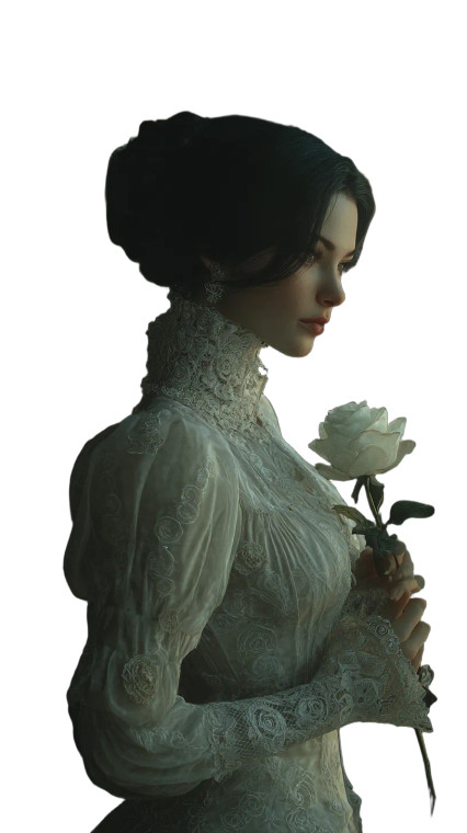 Mysterious Noblewoman V2 Vinyl Car Decal Sticker – Waterproof & UV-Resistant 4.8533333333333335"