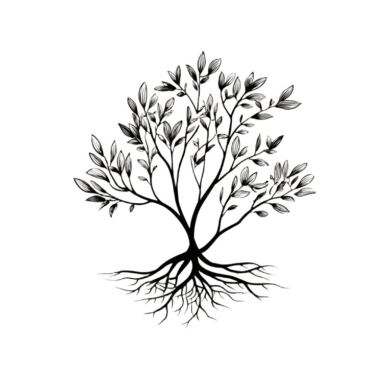 Simplified Mangrove Logo Vinyl Car Decal Sticker – Waterproof & UV-Resistant 3.4133333333333336"