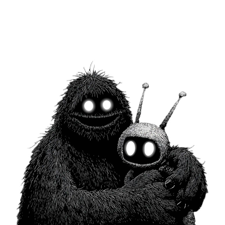 Bigfoot And Friend Vinyl Car Decal Sticker – Waterproof & UV-Resistant 6.826666666666667"