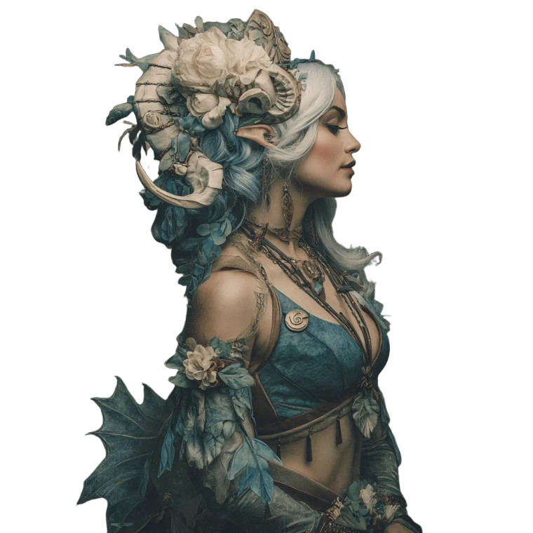 Fantasy Aquarius Character Vinyl Car Decal Sticker – Waterproof & UV-Resistant 3.4133333333333336"