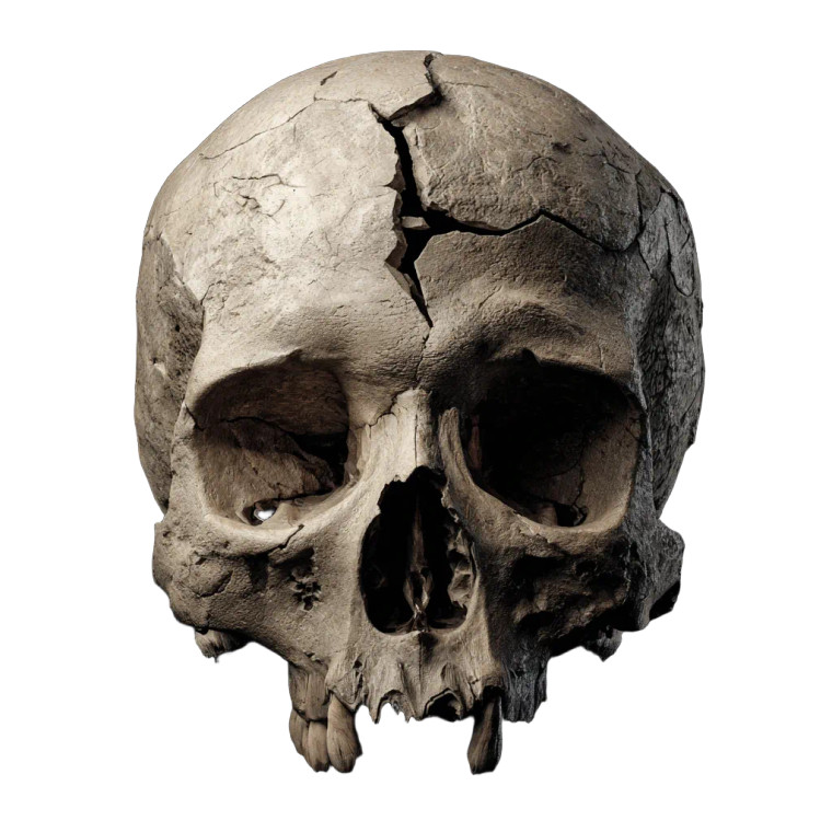 Broken Jaw Skull V2 Vinyl Car Decal Sticker – Waterproof & UV-Resistant 3.4133333333333336"
