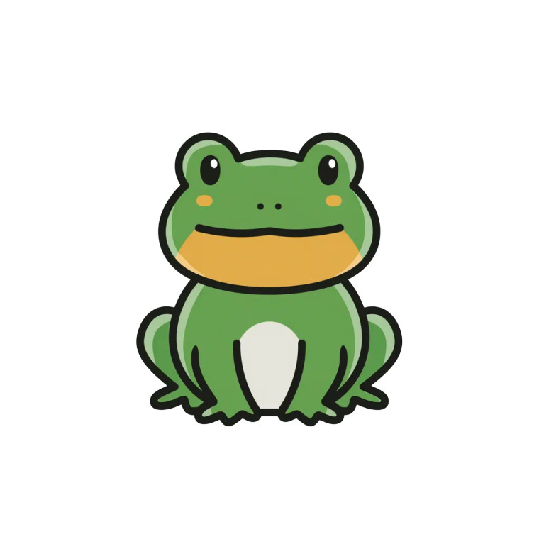 Kawaii Frog Vinyl Car Decal Sticker – Waterproof & UV-Resistant 3.4133333333333336"