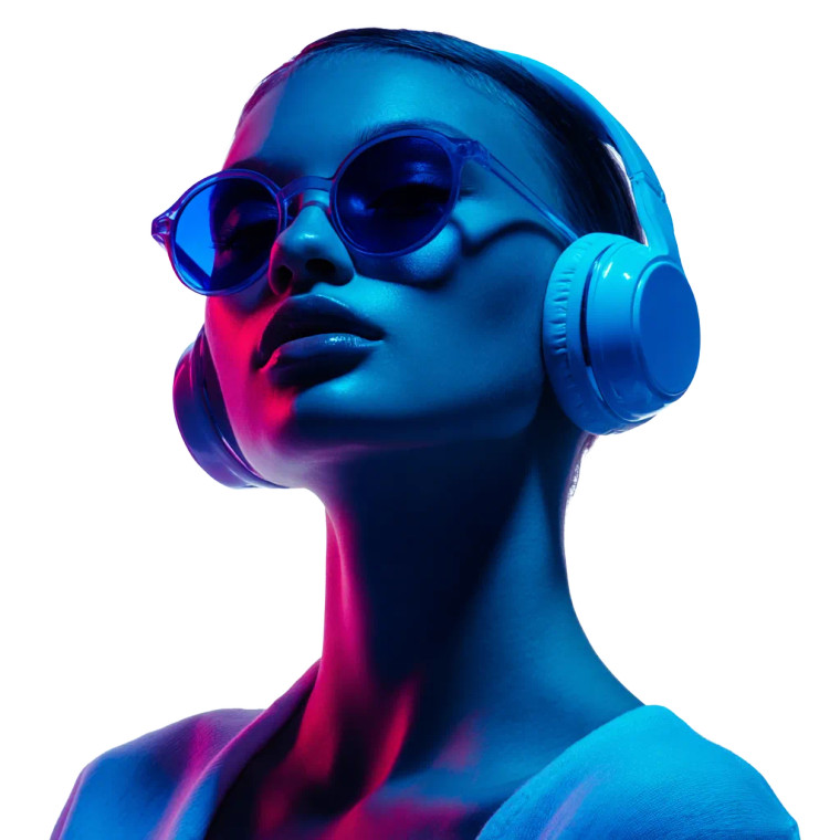 Dj Female Portrait Vinyl Car Decal Sticker – Waterproof & UV-Resistant 3.4133333333333336"