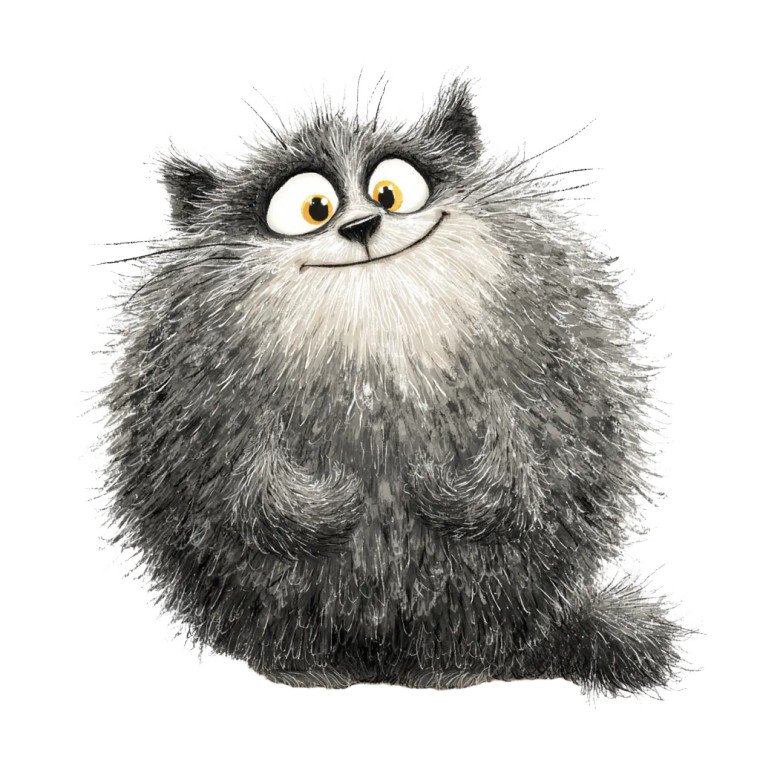 Anxious Fluffy Cat Vinyl Car Decal Sticker – Waterproof & UV-Resistant 3.4133333333333336"