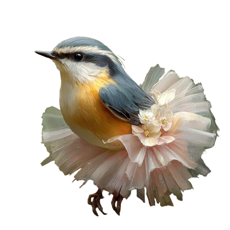 Bird In Tutu Vinyl Car Decal Sticker – Waterproof & UV-Resistant 3.4133333333333336"