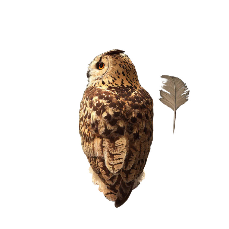 Studying Owl Vinyl Car Decal Sticker – Waterproof & UV-Resistant 3.4133333333333336"