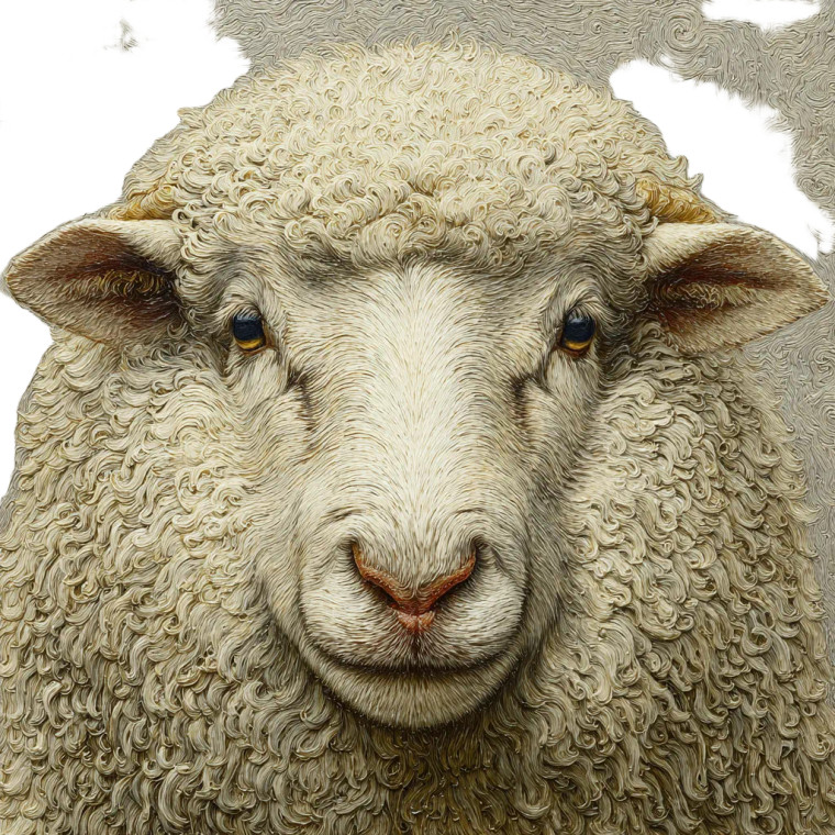 Sheep V5 Vinyl Car Decal Sticker – Waterproof & UV-Resistant 3.4133333333333336"