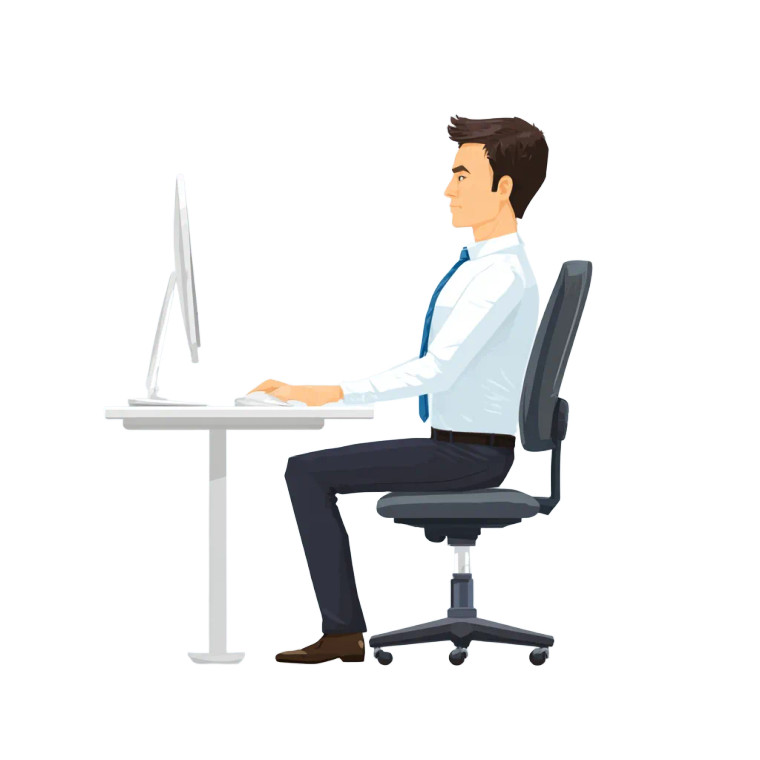 Male Office Worker Vinyl Car Decal Sticker – Waterproof & UV-Resistant 6.826666666666667"
