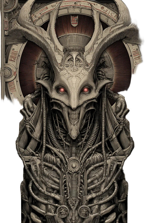 Biomechanical Devil Tarot Vinyl Car Decal Sticker – Waterproof & UV-Resistant 4.4