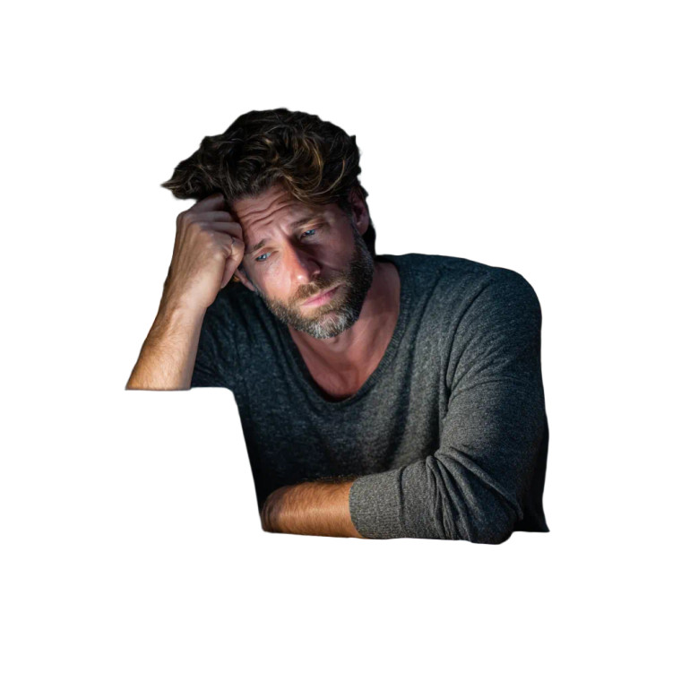 Stressed Man Working Vinyl Car Decal Sticker – Waterproof & UV-Resistant 3.4133333333333336"