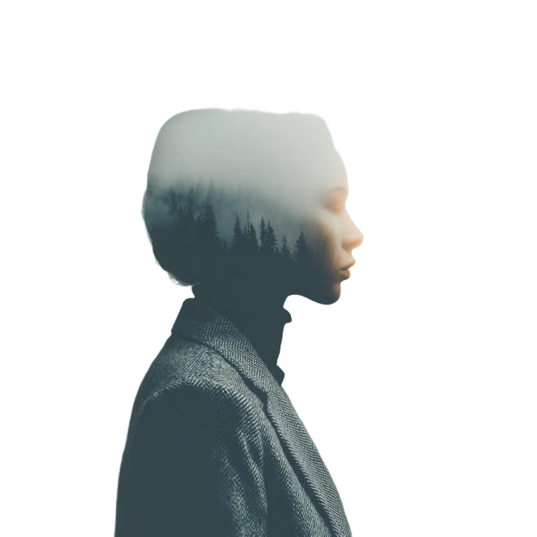 Abstract Portrait Silhouette Vinyl Car Decal Sticker – Waterproof & UV-Resistant 3.4133333333333336"