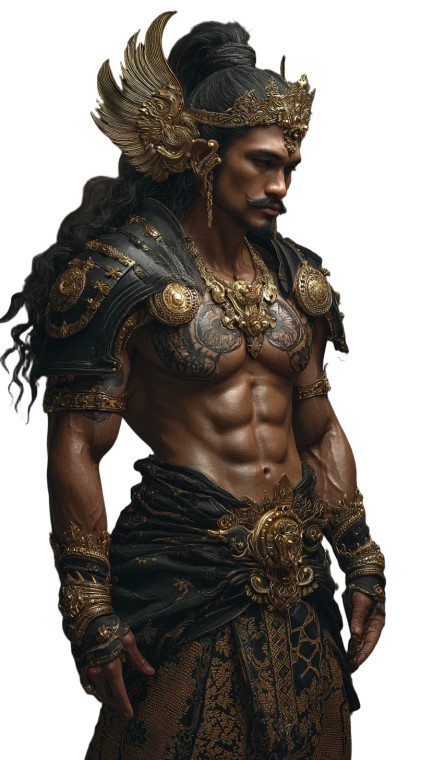 Ancient Javanese Warrior Vinyl Car Decal Sticker – Waterproof & UV-Resistant 4.8533333333333335"