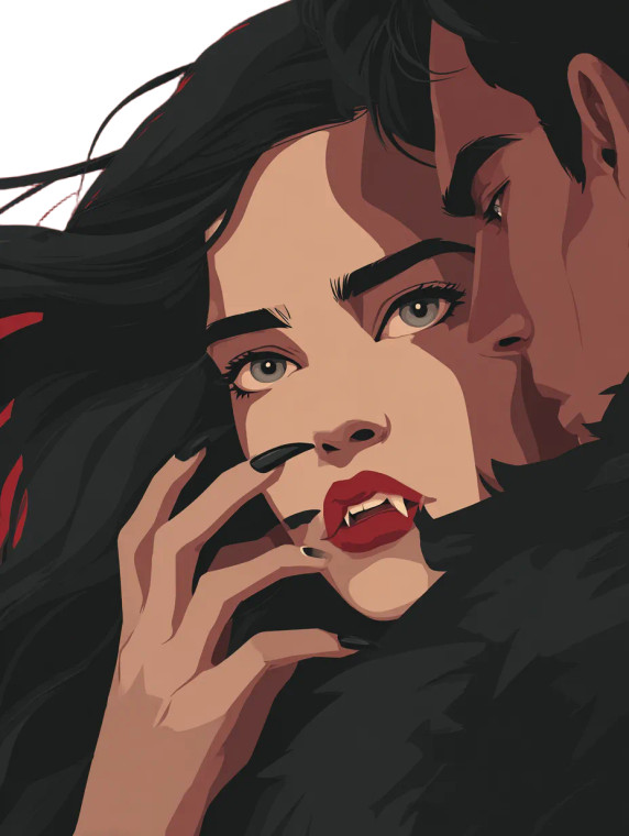 Werewolf Romance Vinyl Car Decal Sticker – Waterproof & UV-Resistant 8.213333333333333"