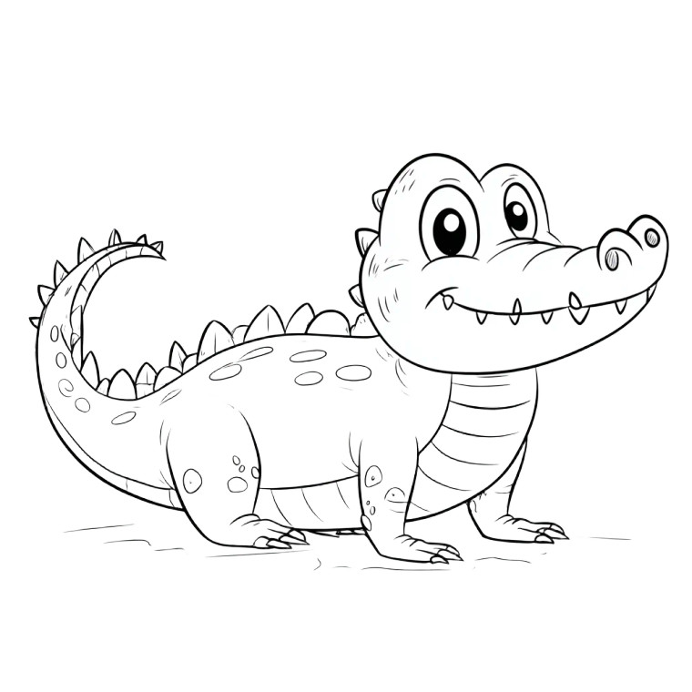 Happy Cartoon Crocodile V3 Vinyl Car Decal Sticker – Waterproof & UV-Resistant 3.4133333333333336"