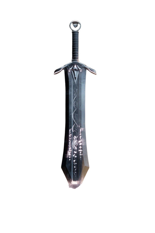Radiant Silver Sword Vinyl Car Decal Sticker – Waterproof & UV-Resistant 8.96"