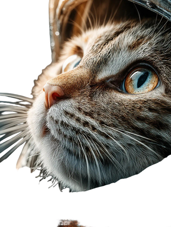 Space Cat Helmet V2 Vinyl Car Decal Sticker – Waterproof & UV-Resistant 8.213333333333333"