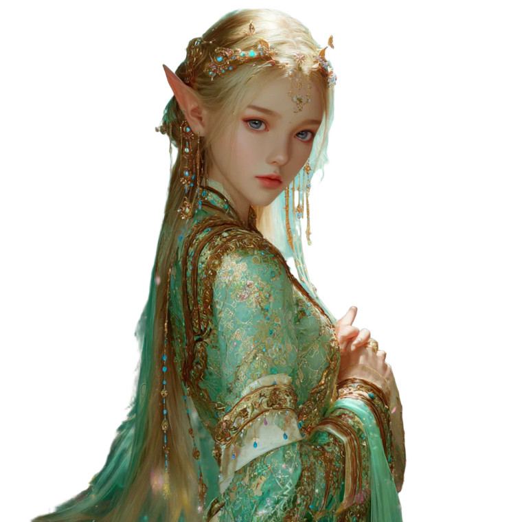 Ethereal Elf Portrait V3 Vinyl Car Decal Sticker – Waterproof & UV-Resistant 6.826666666666667"