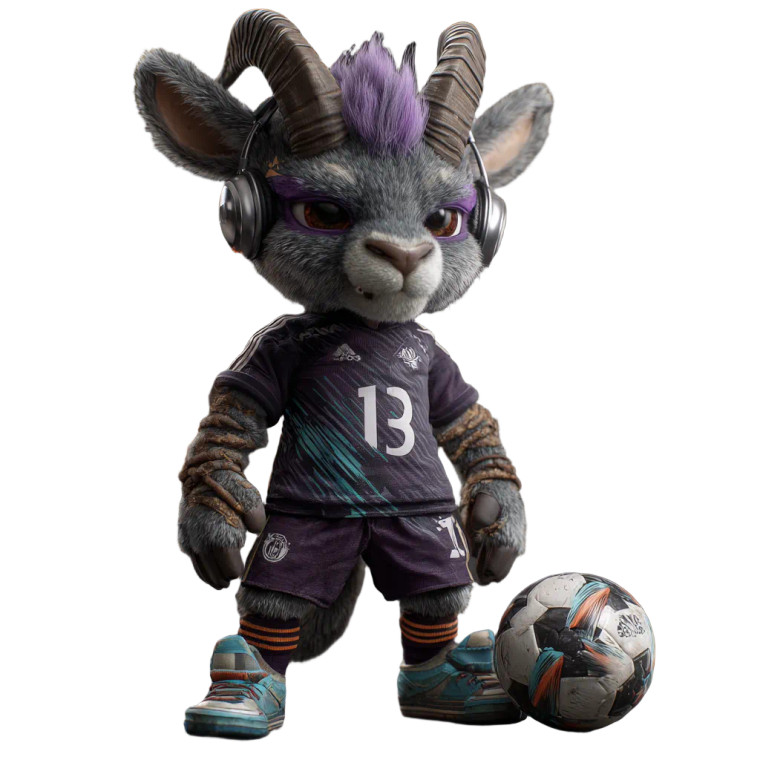 3D Soccer Mascot Vinyl Car Decal Sticker – Waterproof & UV-Resistant 3.4133333333333336"