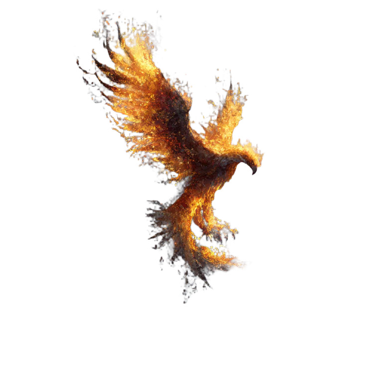 Falling Phoenix Vinyl Car Decal Sticker – Waterproof & UV-Resistant 3.4133333333333336"