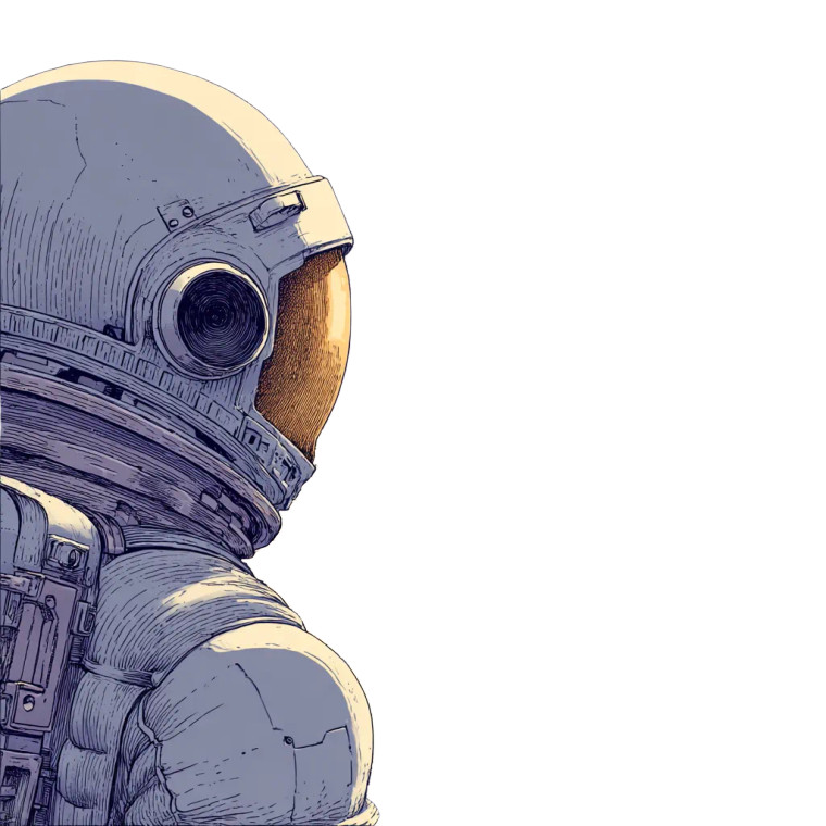 Futuristic Spaceman Portrait Vinyl Car Decal Sticker – Waterproof & UV-Resistant 3.4133333333333336"