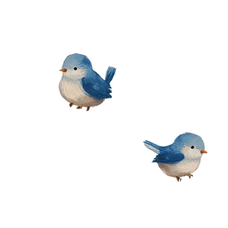 Cartoon Birds Pattern Vinyl Car Decal Sticker – Waterproof & UV-Resistant 3.4133333333333336"