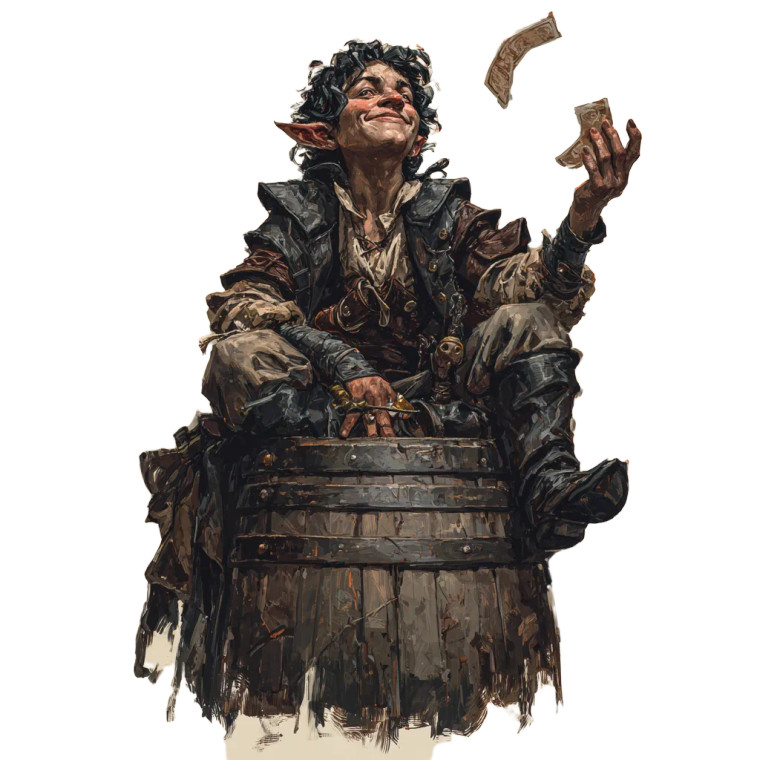 Halfling Bookie Vinyl Car Decal Sticker – Waterproof & UV-Resistant 3.4133333333333336"