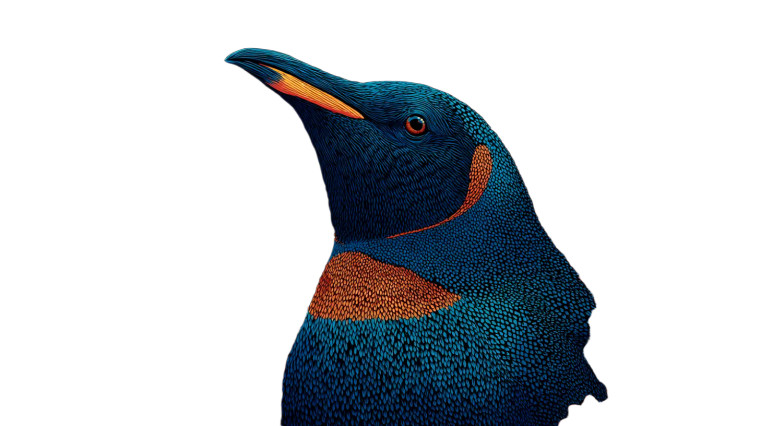 Psychedelic Penguin Vinyl Car Decal Sticker – Waterproof & UV-Resistant 5.4