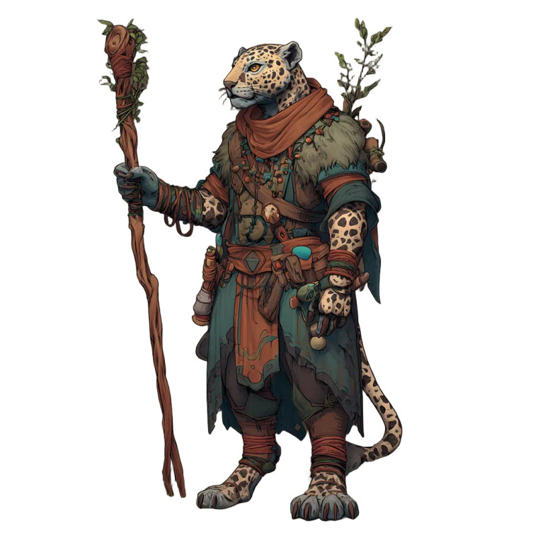 Leopard Druid Vinyl Car Decal Sticker – Waterproof & UV-Resistant 3.4133333333333336"