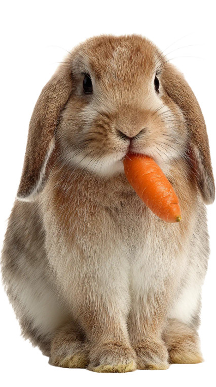 Lop-Eared Rabbit V2 Vinyl Car Decal Sticker – Waterproof & UV-Resistant 4.8533333333333335"